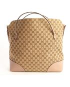 Gucci Pink Leather Top Handle Convertible Tote - Lyst