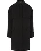 J.Crew Collection Avery Wool-Blend Crepe Trench Coat - Lyst
