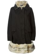 Ermanno Scervino Fur Trim Parka - Lyst