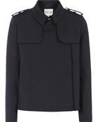 Reiss Caitlin Cropped Trench Jacket - Lyst