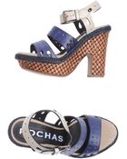 Rochas Platform Sandals - Lyst