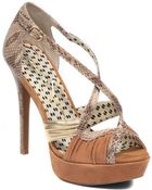 Jessica Simpson Leather Peep-Toe Pumps - Lyst