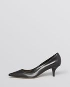 Delman Pointed Toe Pumps - Belle Mid Heel - Lyst