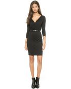 Three Dots Reversible Long Sleeve Dress - Black - Lyst