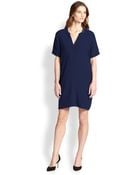 Vince Silk-Trimmed Dress - Lyst