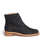 Chloé Matte Leather Ankle Boots - Lyst