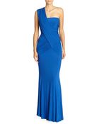 Donna Karan New York One Shoulder Draped Jersey Gown - Lyst