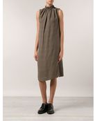 Maison Margiela Herringbone Print Dress - Lyst