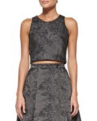 Alice + Olivia Kesten Sleeveless Jacquard Crop Top - Lyst
