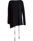 Ann Demeulemeester Asymmetric Cotton Top - Lyst