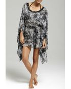 Natori Swim Short Silk Kaftan - Lyst