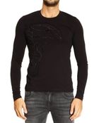 Versace Manica Lunga Con Medusa Strass - Lyst