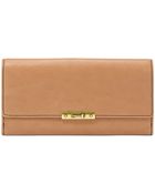 Fossil Knox Leather Flap Clutch Wallet - Lyst