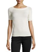 Donna Karan New York Short-Sleeve Slim Top - Lyst