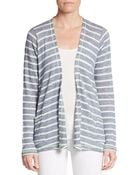 C&c California Striped Open-Front Cardigan - Lyst