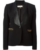 Emilio Pucci Leather Lapel Blazer - Lyst
