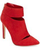 BCBGeneration Carolyn Cutout Suede Leather Ankle Boots - Lyst