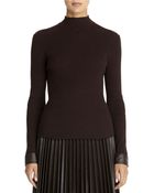 Anne Klein Mockneck Pullover Top - Lyst