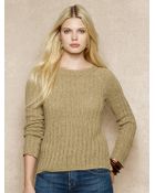 Ralph Lauren Blue Label Elbow-Patch Crewneck Sweater - Lyst