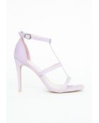Missguided Gemma Caged Heel Sandals In Lilac - Lyst