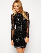 Asos Embellished Mirror Body-Conscious Dress - Lyst