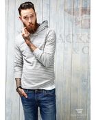 Mango Man Striped Plush Cotton Hoodie - Lyst
