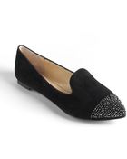Enzo Angiolini Embellished Suede Loafers - Lyst