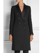 Gucci Double-breasted Satin-trimmed Stretch-wool Coat - Lyst
