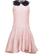 Giambattista Valli Lace-Appliqued Cloque Mini Dress - Lyst