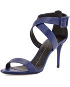 Giuseppe Zanotti Buckled Leather Crisscross Sandal - Lyst