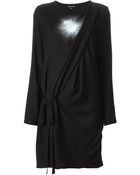 Ann Demeulemeester Front Printed Loose Fit T-Shirt Dress - Lyst