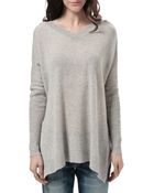 Subtle Luxury Double V Neck Tee - Lyst