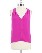 Trina Turk Zip Front Tank - Lyst