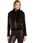 Belle Fare Real Rabbit Fur & Cable Knit Vest - Lyst