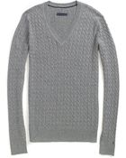 Tommy Hilfiger Classic V-Neck Cable Knit Sweater - Lyst