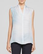 Elie Tahari Judith Printed Silk Blouse - Lyst