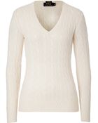 Polo Ralph Lauren Cashmere Cable Knit Pullover - Lyst
