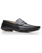 Bruno Magli Black Leather Penny Loafers - Lyst