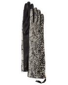 Lanvin Speckled Faux Fur Leather Gloves - Lyst