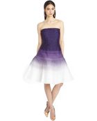 Oscar de la Renta Silk Organza Degrade Tiered Dress - Lyst