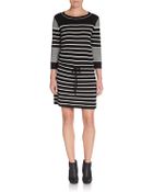 Rachel Zoe Mixed-Stripe Drawstring Dress - Lyst