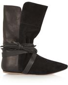 Isabel Marant Nira Suede And Leather Ankle Boots - Lyst