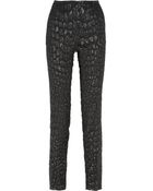 Lanvin Metallic Silk-Blend Cloquã© Tapered Pants - Lyst