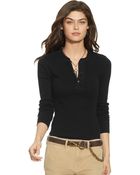 Polo Ralph Lauren Longsleeve Ribbed Henley Top - Lyst