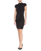 Helmut Lang Nova Drape-skirt Jersey Dress - Lyst
