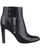 Nine West Clio Black Leather Booties - Lyst