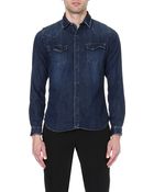 The Kooples Washed Denim Shirt - For Men - Lyst