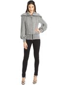 Oscar de la Renta Zip-Front Knit Jacket - Lyst