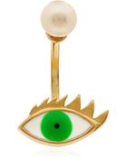 Delfina Delettrez Cartoon Eye and Pearl Mono Earring - Lyst