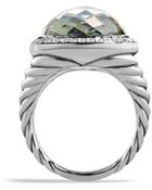 David Yurman Albion Ring With Prasiolite And Diamonds - Lyst
